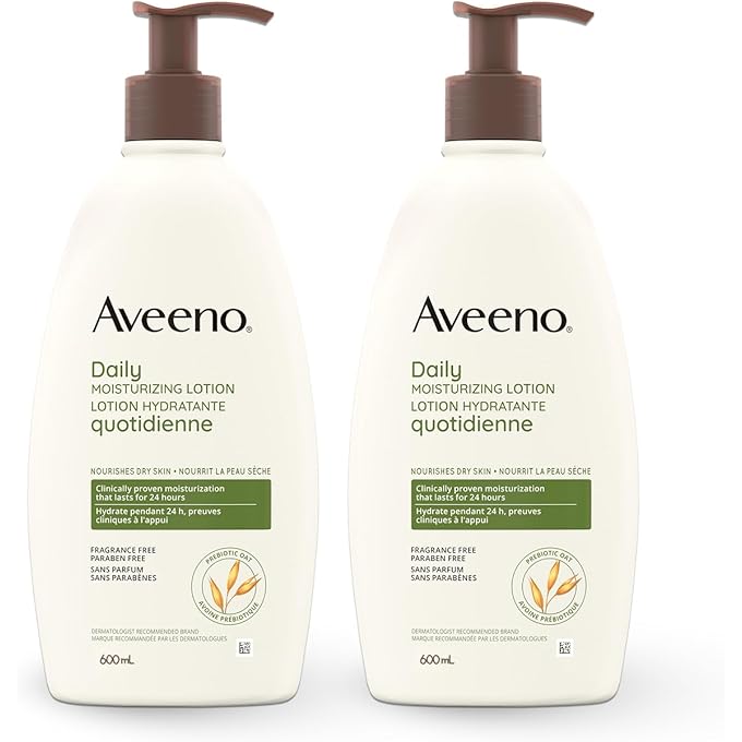 Aveeno active naturals Daily Moisturizing Lotion, moisturizes for 24h, 2 x 600 ml - Image 1